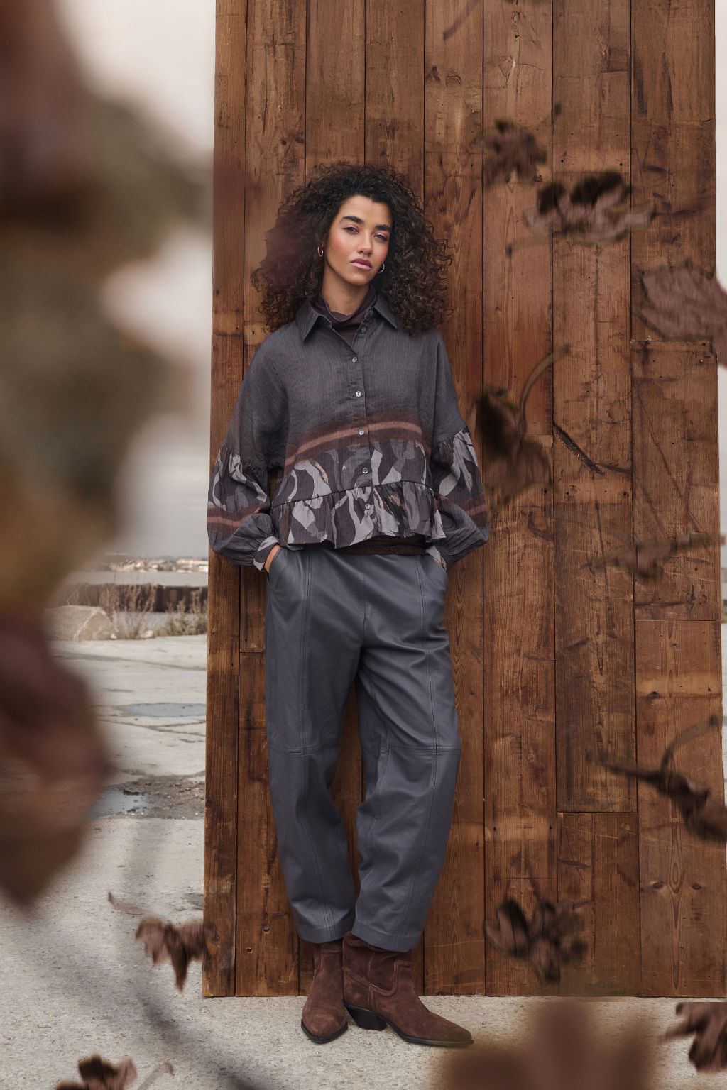 Stormy Sea Blouse - Grey