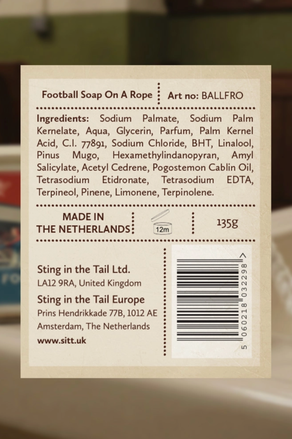 Sports & Hobbies - Football Soap on a Rope