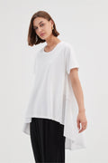 Tier Back Combi Tee - White