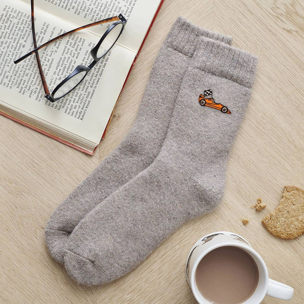 Motorsport Racing Car Wool Socks : Red