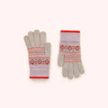 Fair Isle Gloves in Cream Mix