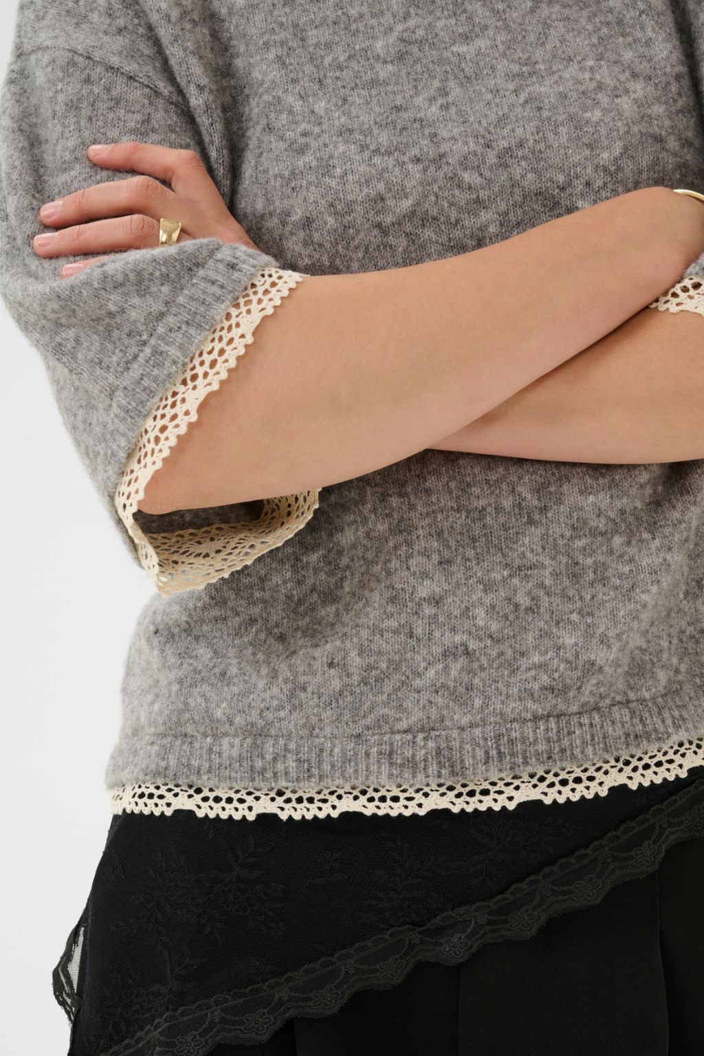 Kibana Knit Pullover - Grey Melange