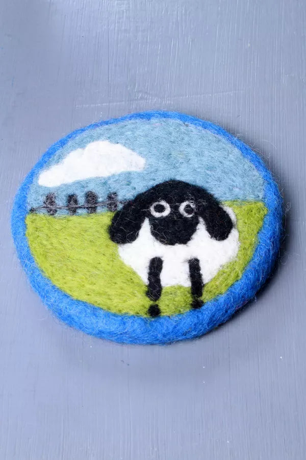 Flock Of Sheep Coaster 10cm Pk 4