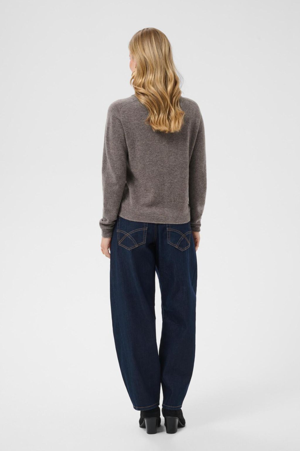 Mela O Neck Cardigan - Java Melange