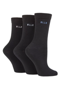 ELLE Womens Cotton Plain - Black
