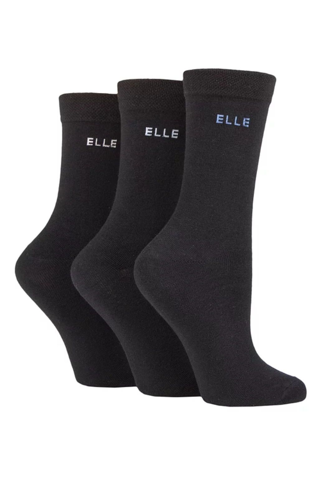 ELLE Womens Cotton Plain - Black
