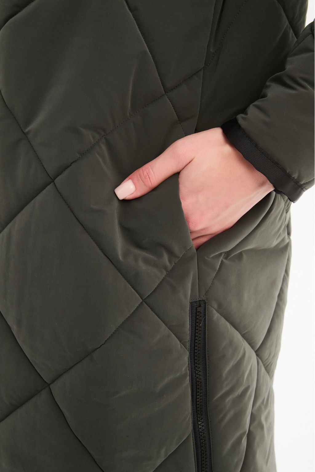 Zip Hem Coat - Steel