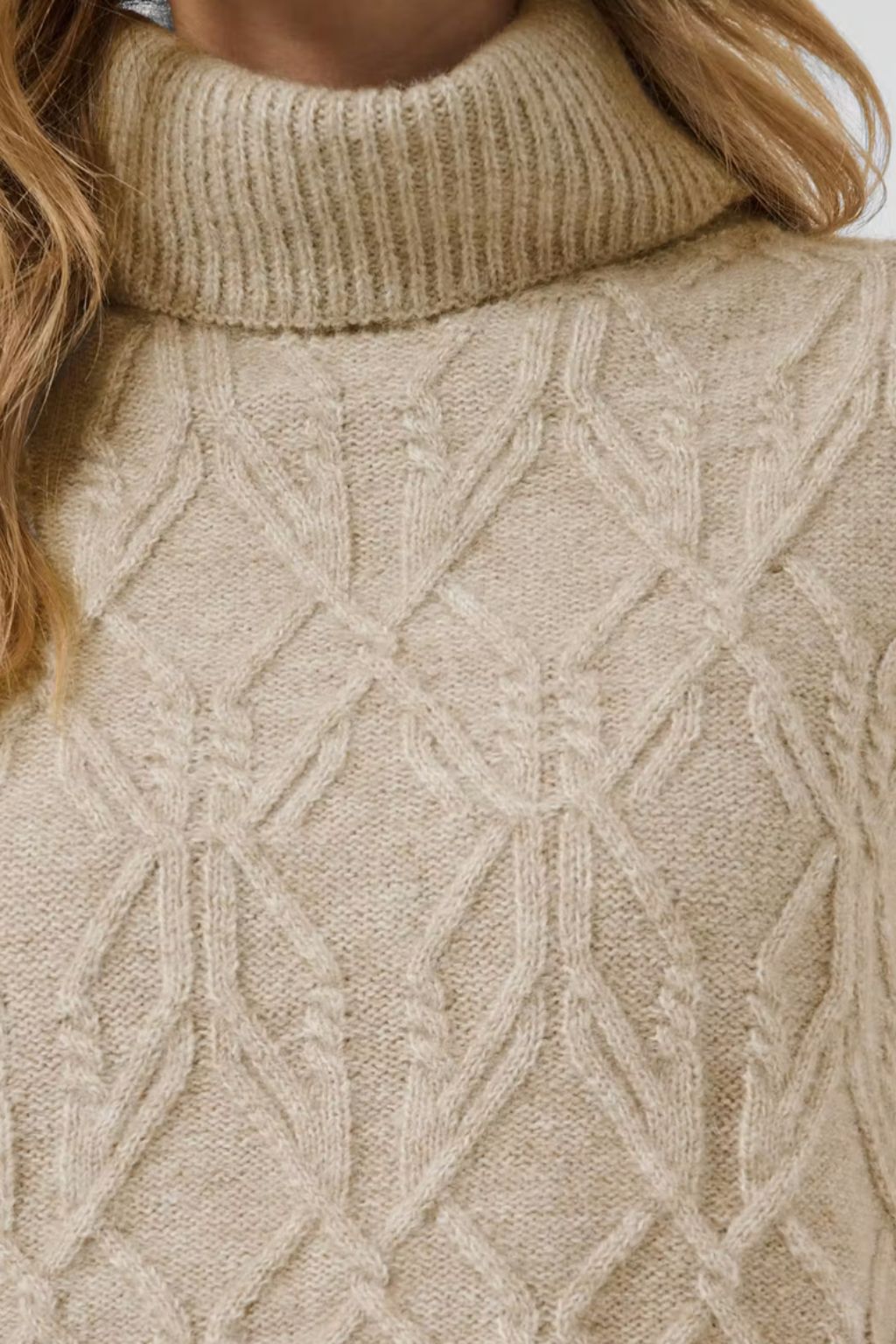 Elise Knit Slipover - Light Brown Lentil Melang