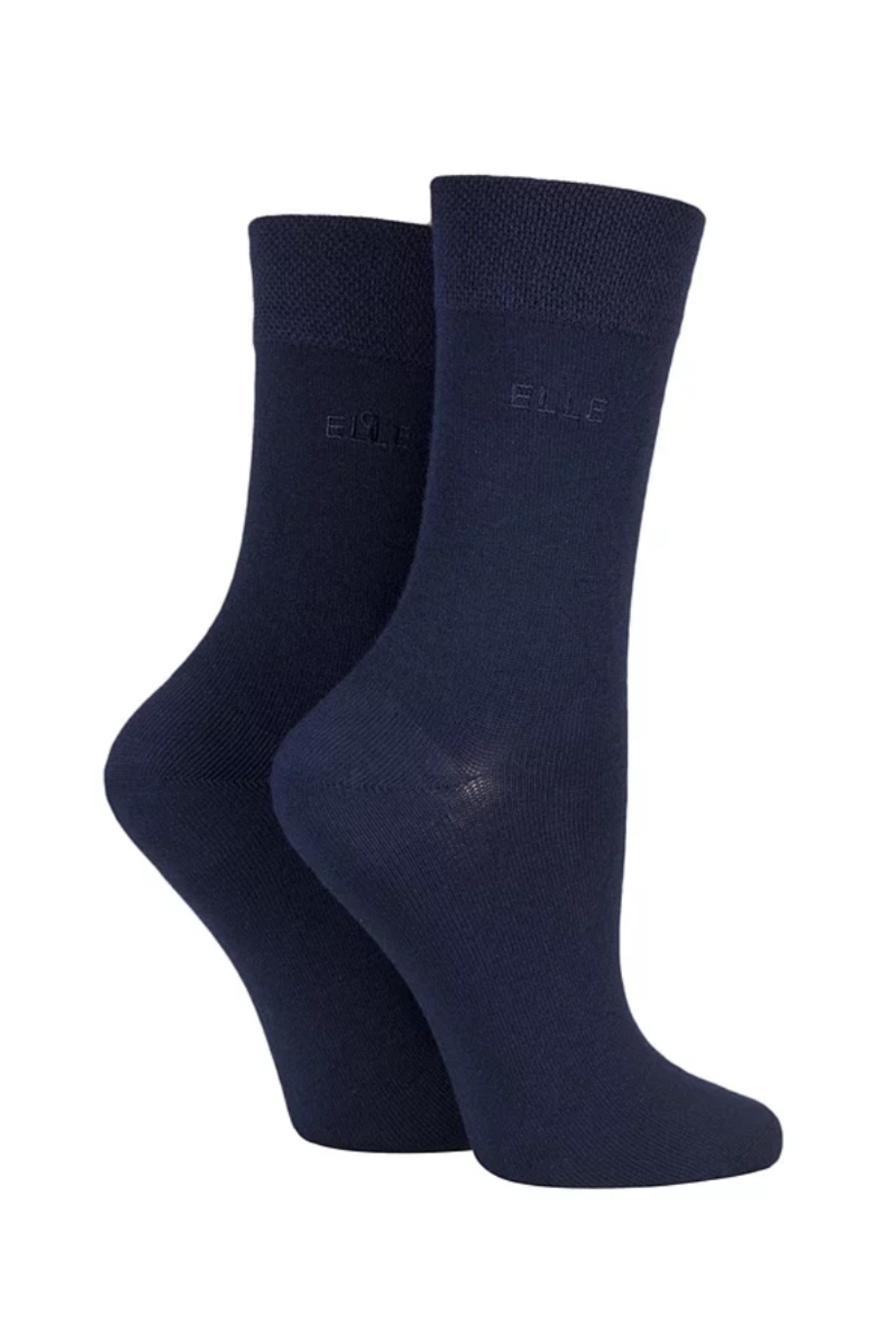 Womens Bamboo Plain Sock 2-Pair - Navy