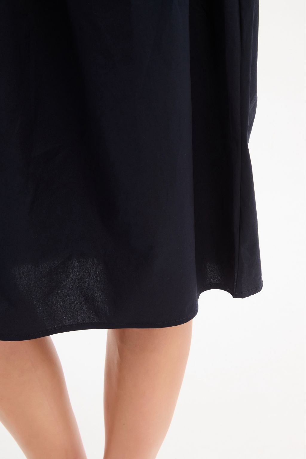 Diagonal Seam Combi Dress - Navy