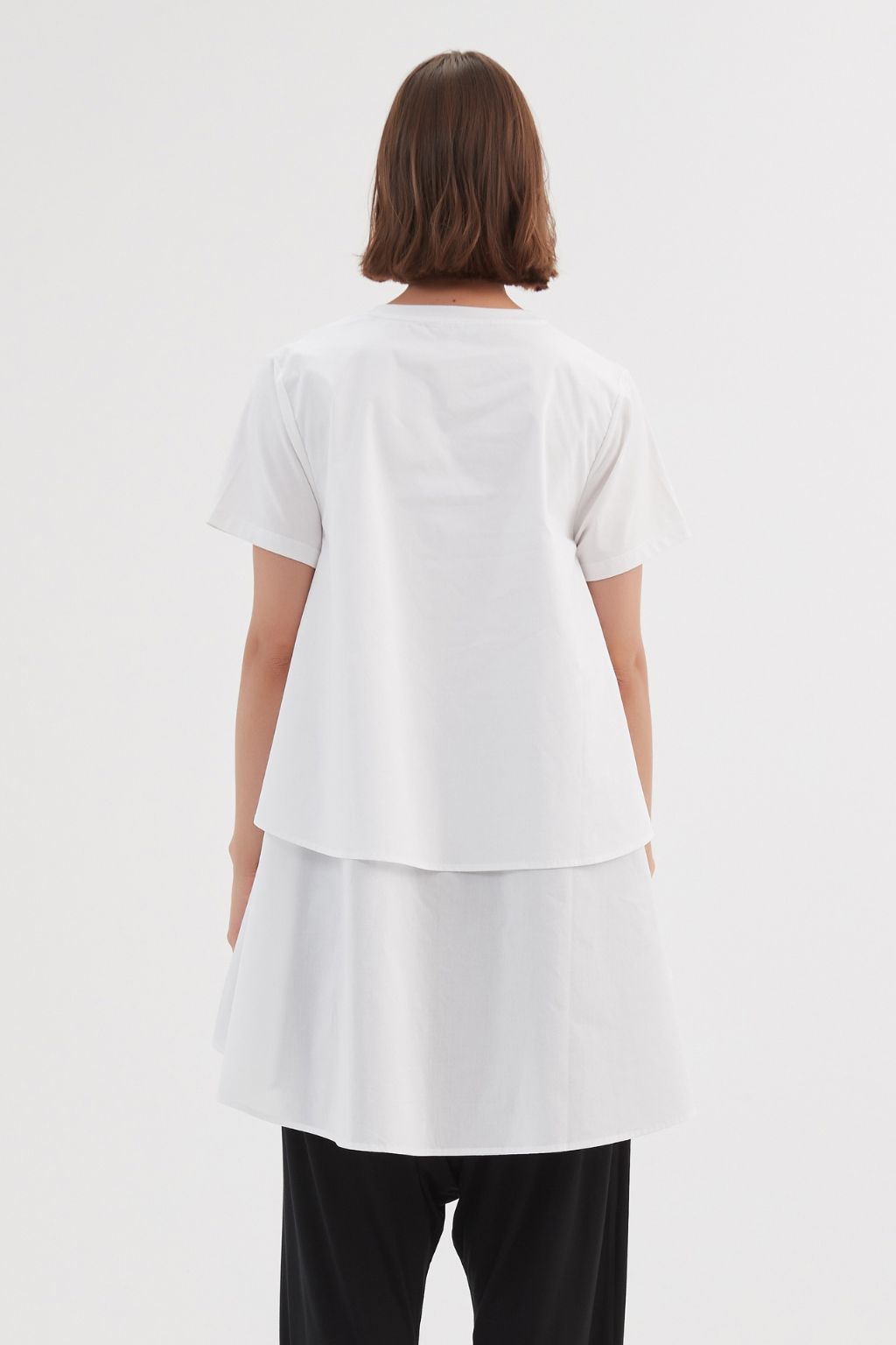 Tier Back Combi Tee - White
