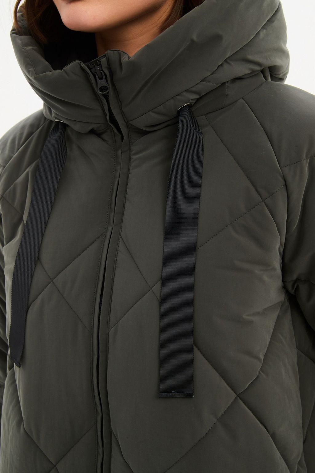 Zip Hem Coat - Steel