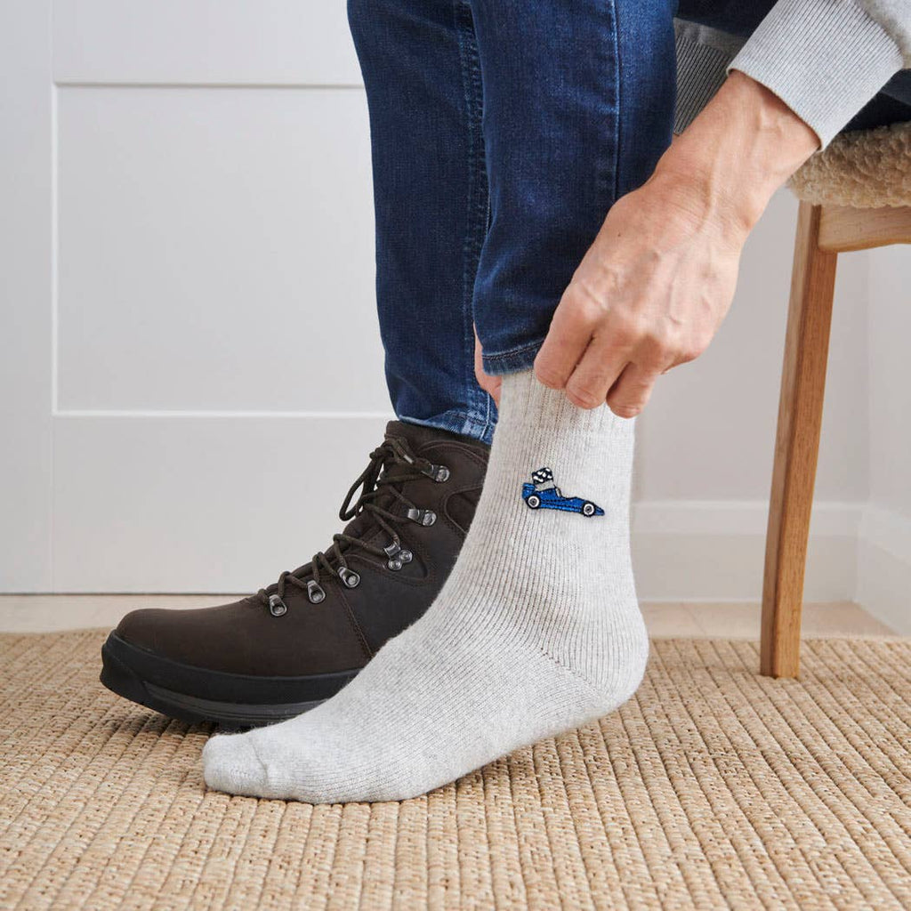 Motorsport Racing Car Wool Socks : Red