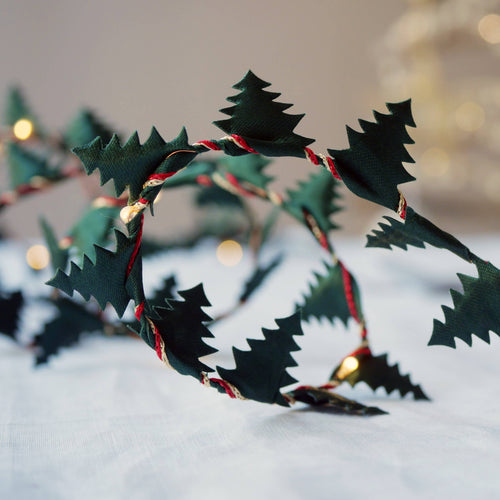 Christmas Tree Fairy Light String - Christmas Decoration: Green / 2m (Battery)