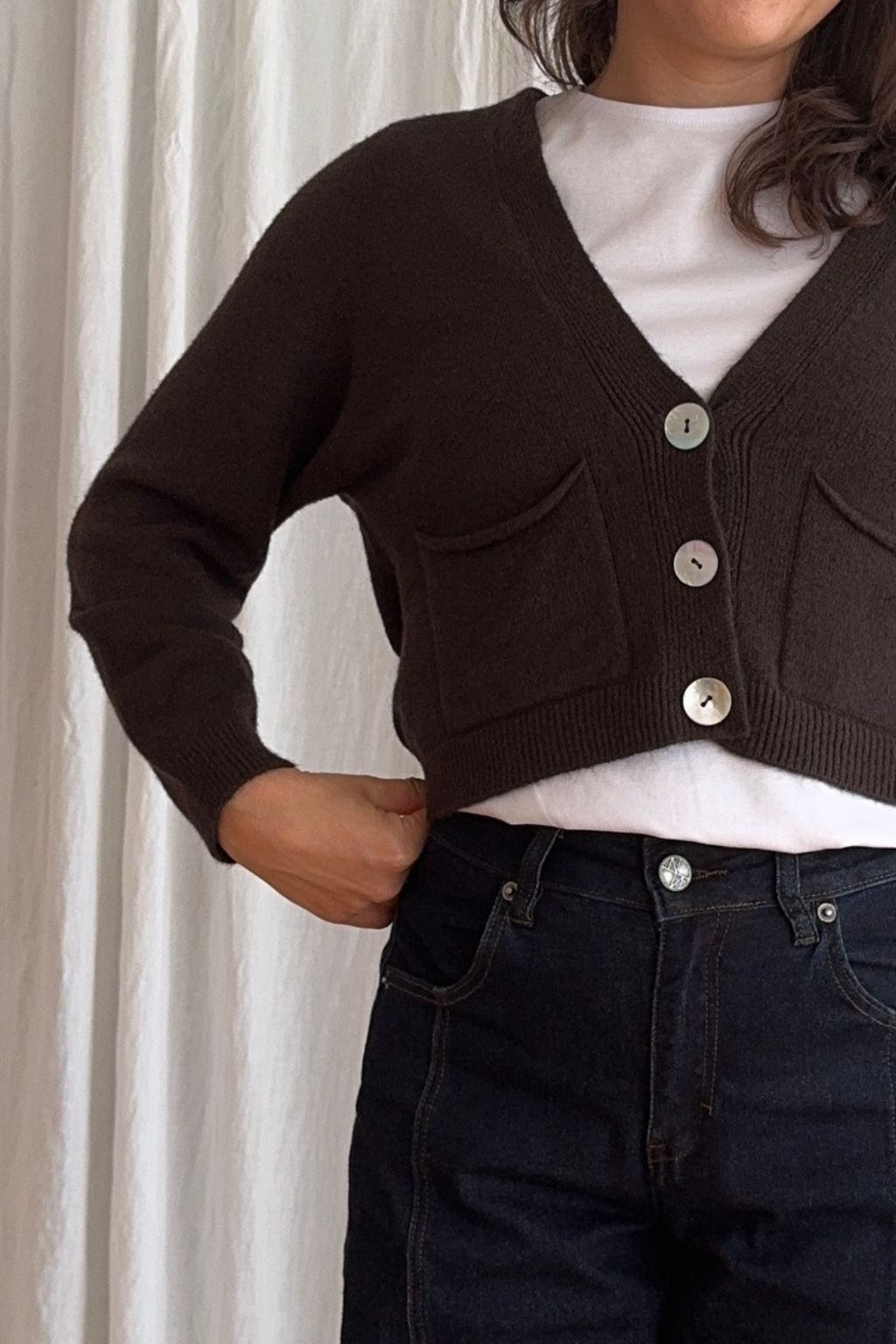 Pook Crop Knit Cardigan