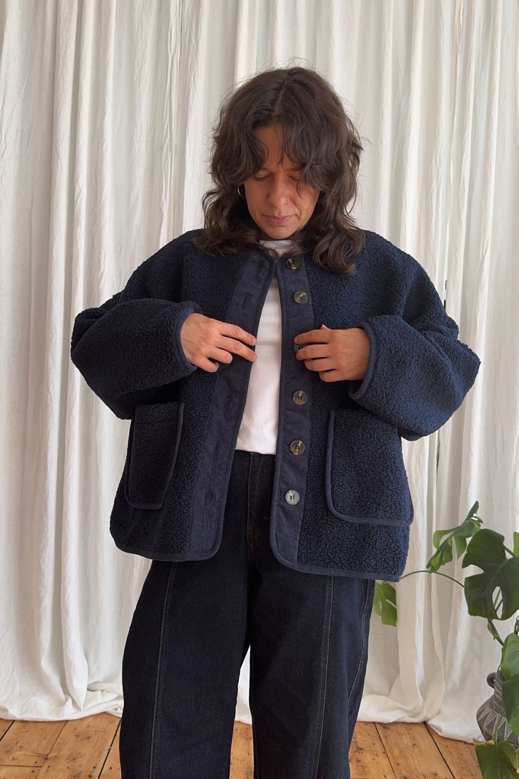 Suede Jacket - Dark Navy