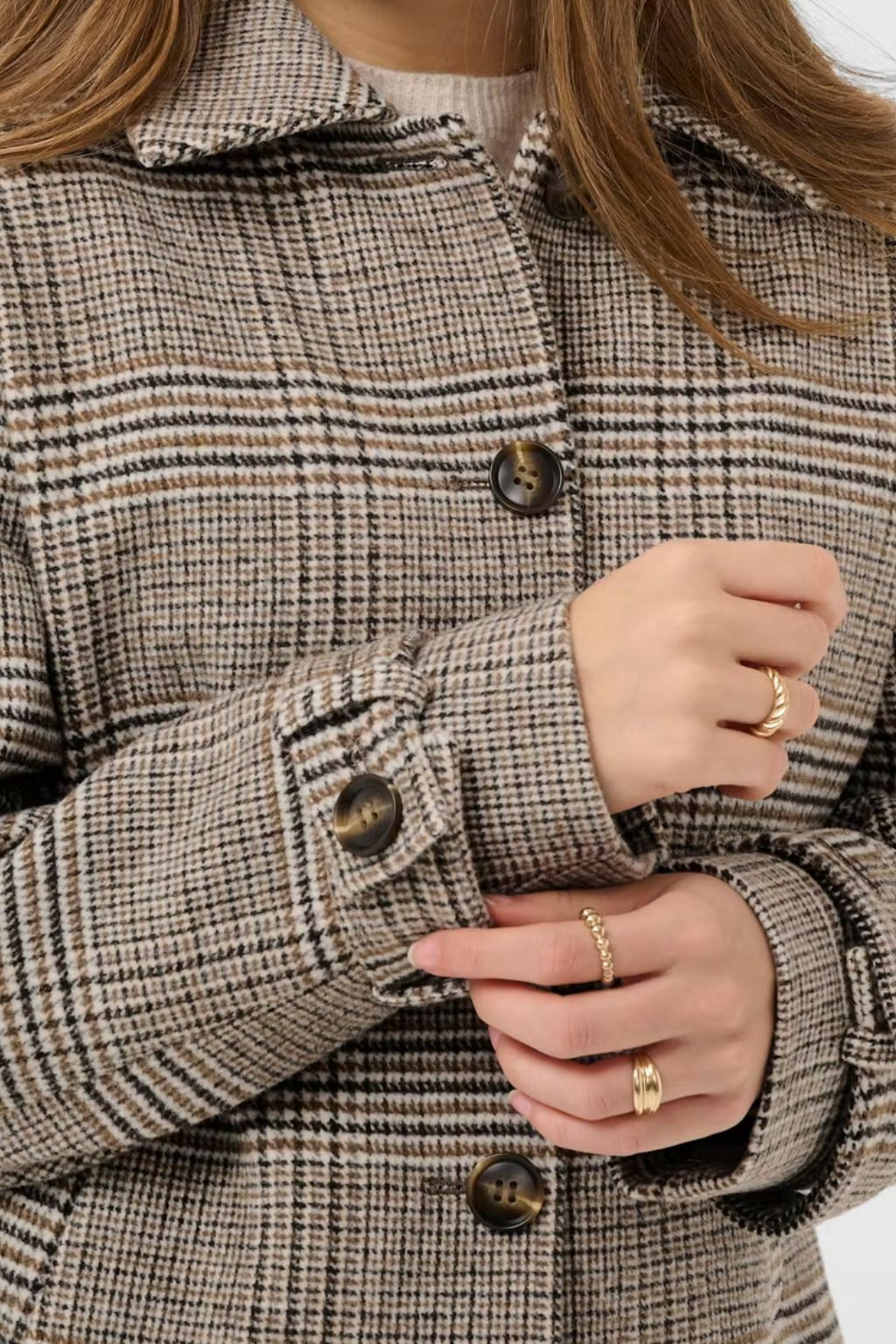 Georg Short Coat - Grey Check