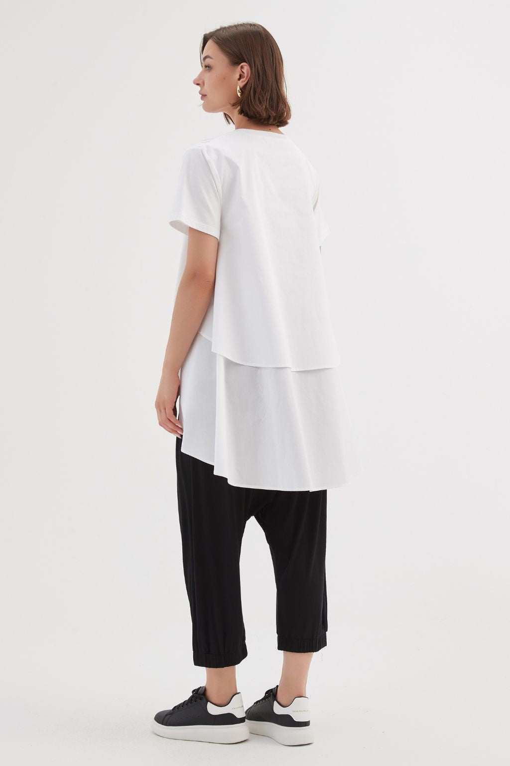 Tier Back Combi Tee - White