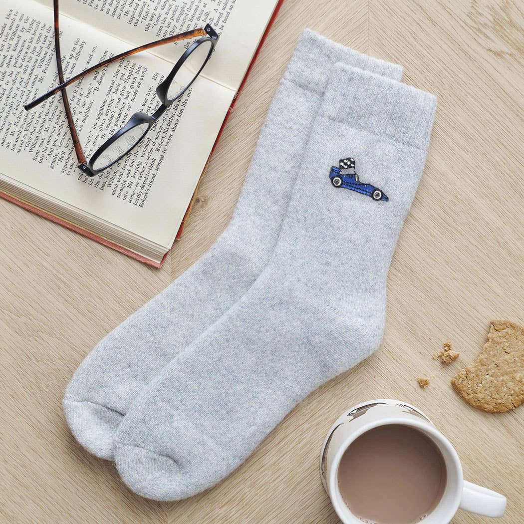 Motorsport Racing Car Wool Socks : Red
