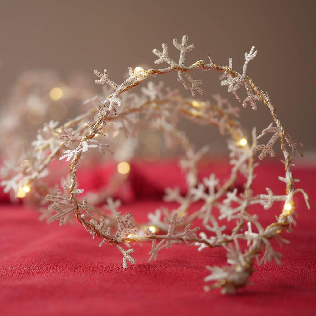 Snowflake Fairy Light String - Christmas Decoration: 2m (Battery) / Silver