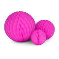 Honeycomb Ball Trio: Bright Pink