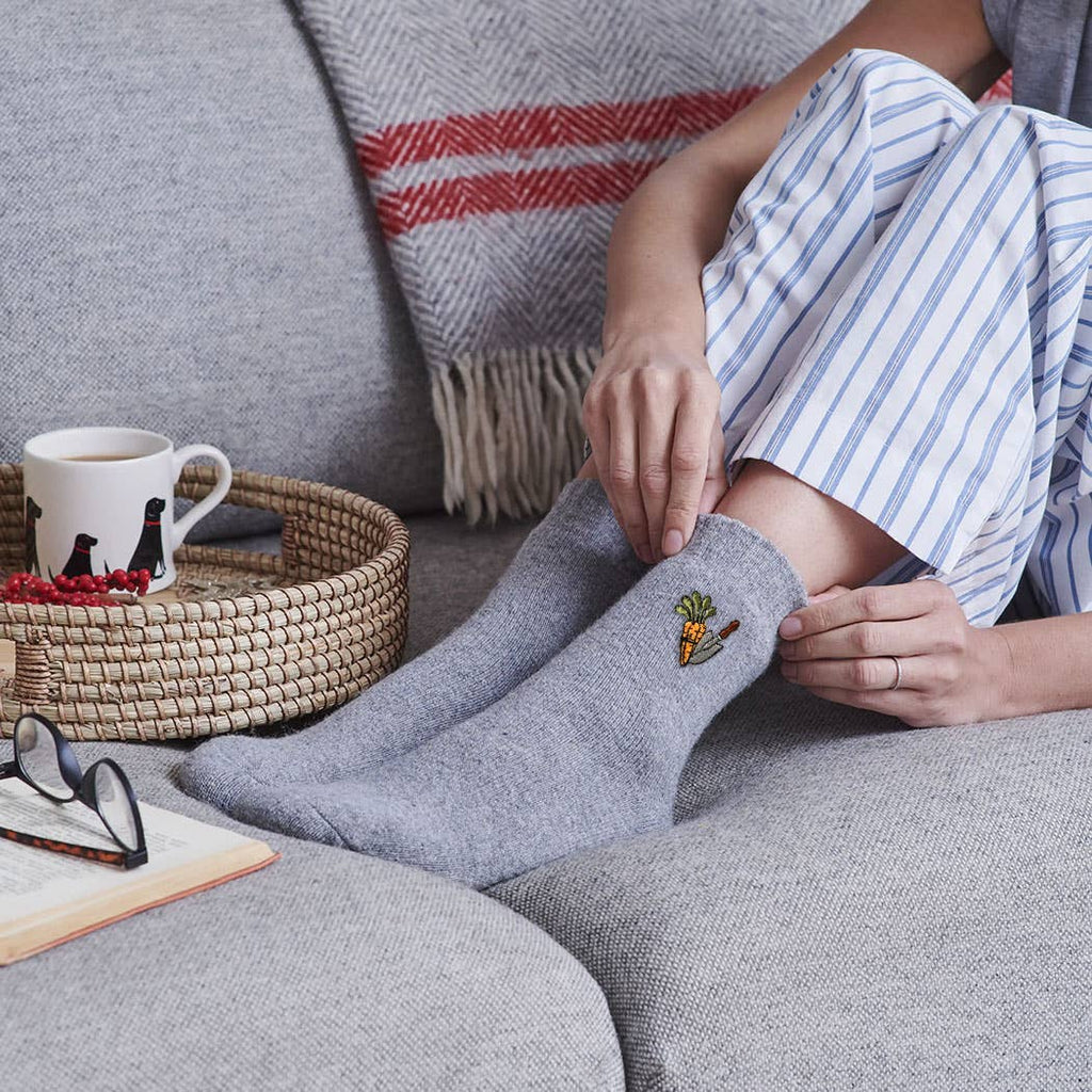 Carrot & Trowel Gardening Wool Socks
