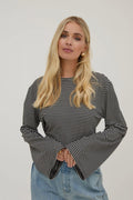 Celine Stripe Super Soft Top - Black & White Stripe