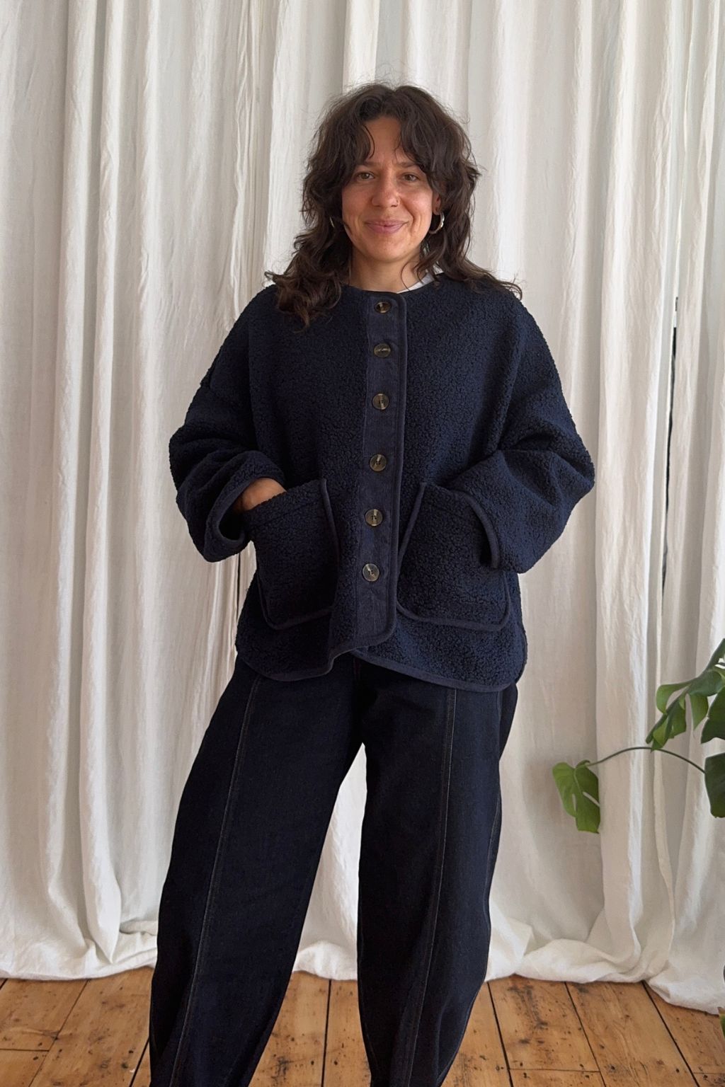 Suede Jacket - Dark Navy