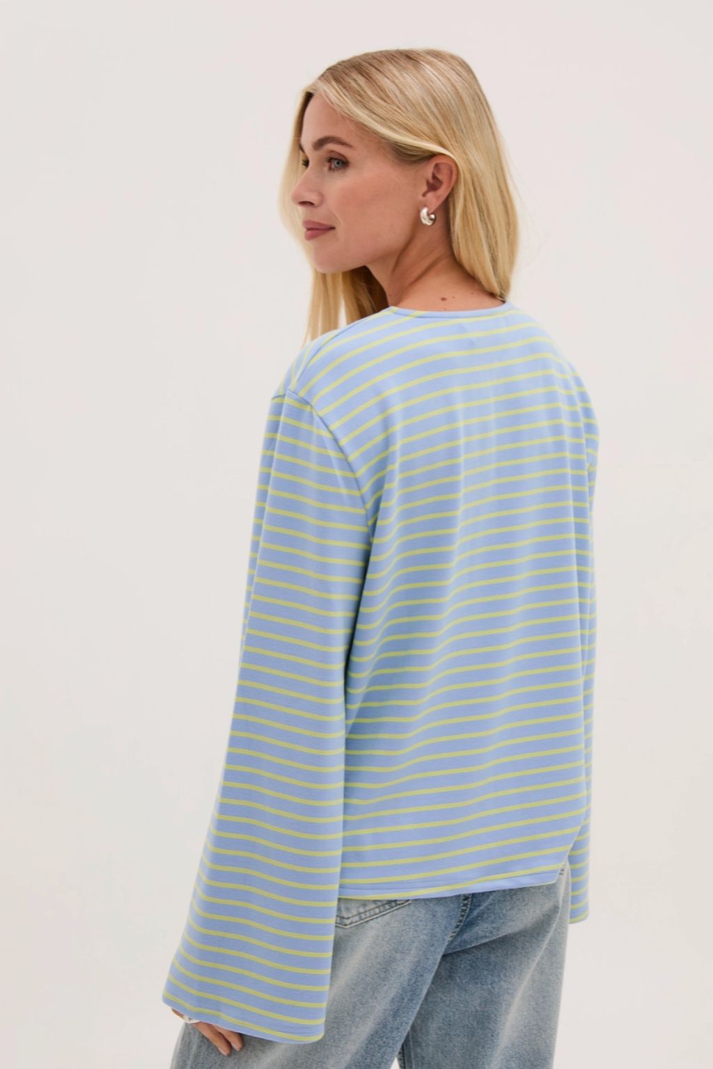 Celine Blue & Yellow Stripe Super Soft Top - Blue&Yellow