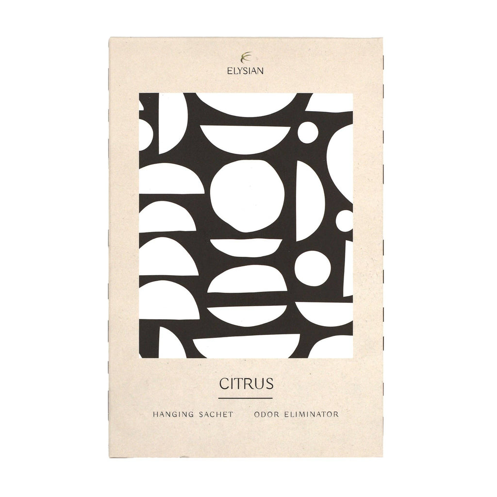 Elysian Scented Hanging Sachet - Set of 4 Citrus - Geometric Design