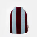 Blue/Wine Stripe Velvet Hot Water Bottle