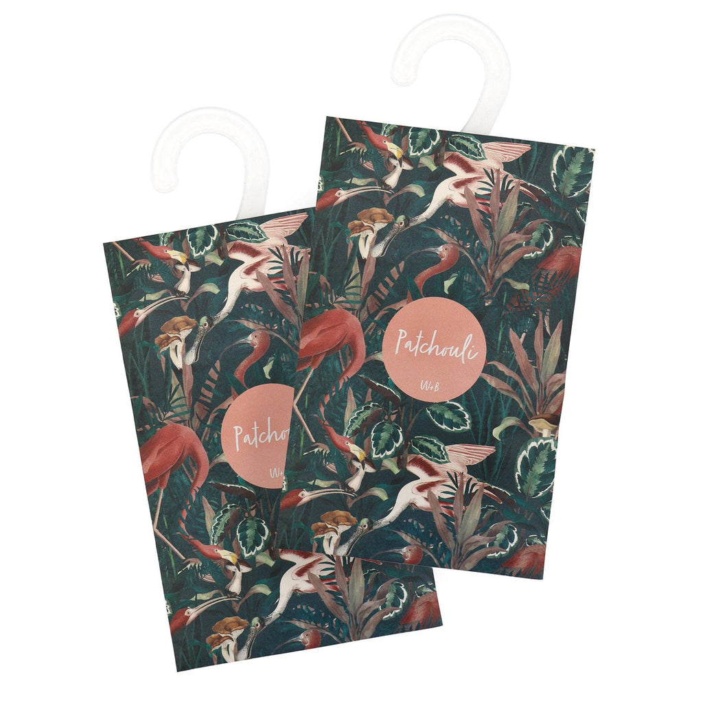 Willow and Belle Scented Hanging Sachet - Set of 4 Patchouli - Jungle Green Design