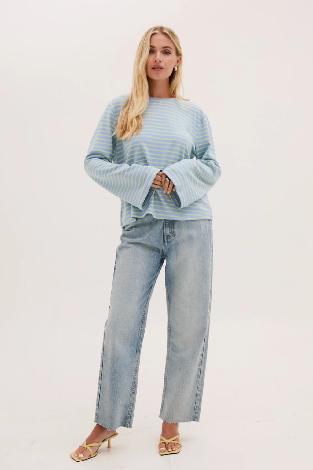 Celine Blue & Yellow Stripe Super Soft Top - Blue&Yellow