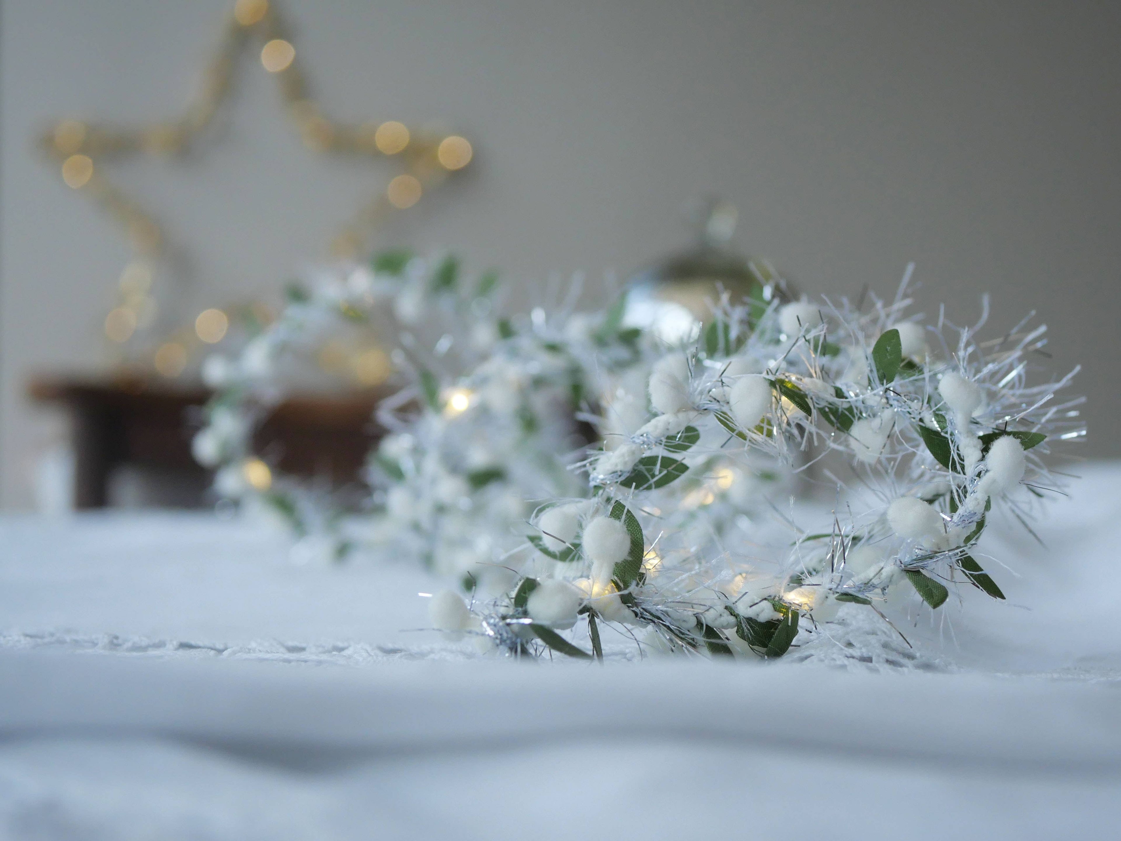 Winter Berry Fairy Light String - Christmas Decoration: Winter White / 2m (Battery)