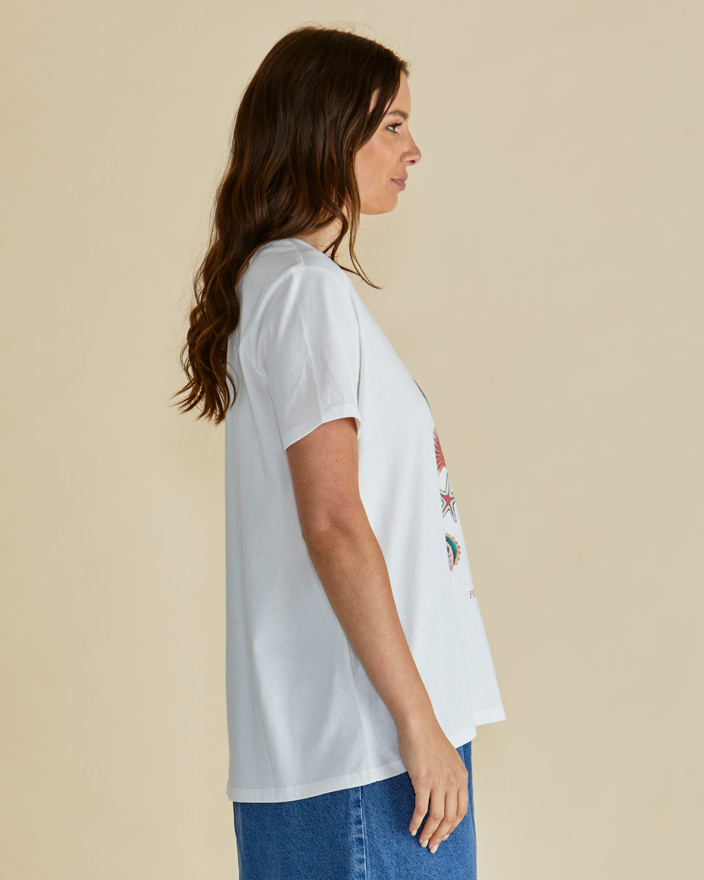 Ellia Crew Tee - Bom Dia Paria Print
