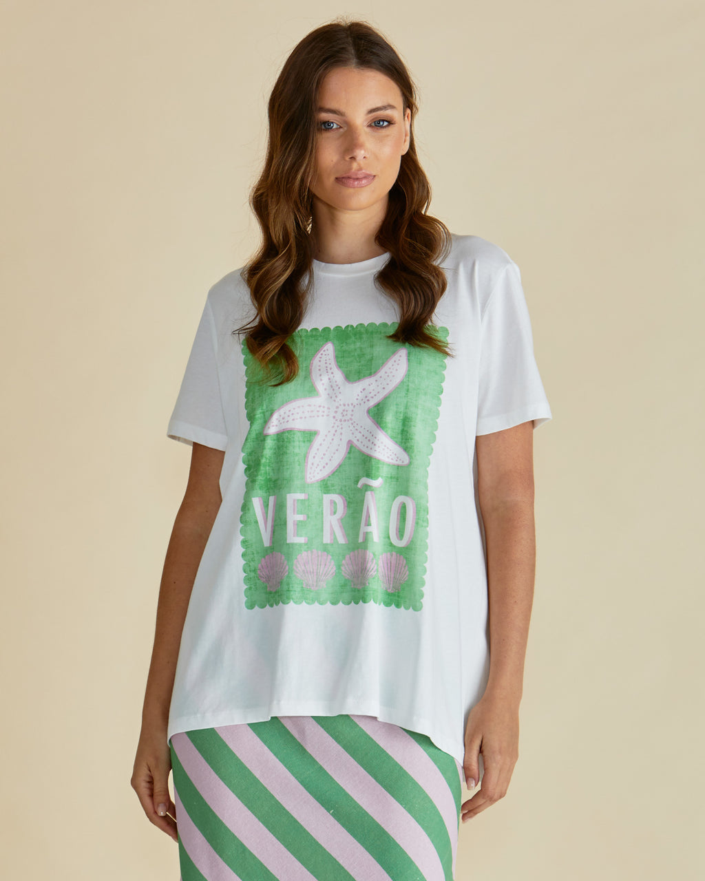 Ellia Crew Tee - Verao (Summer) Print