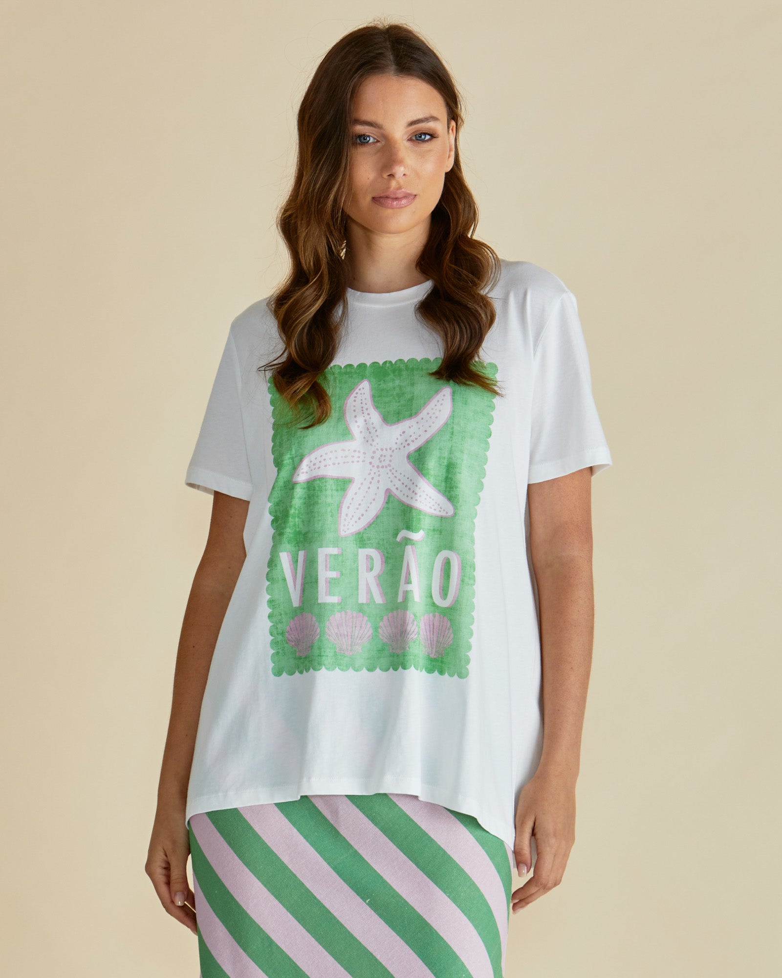Ellia Crew Tee - Verao (Summer) Print