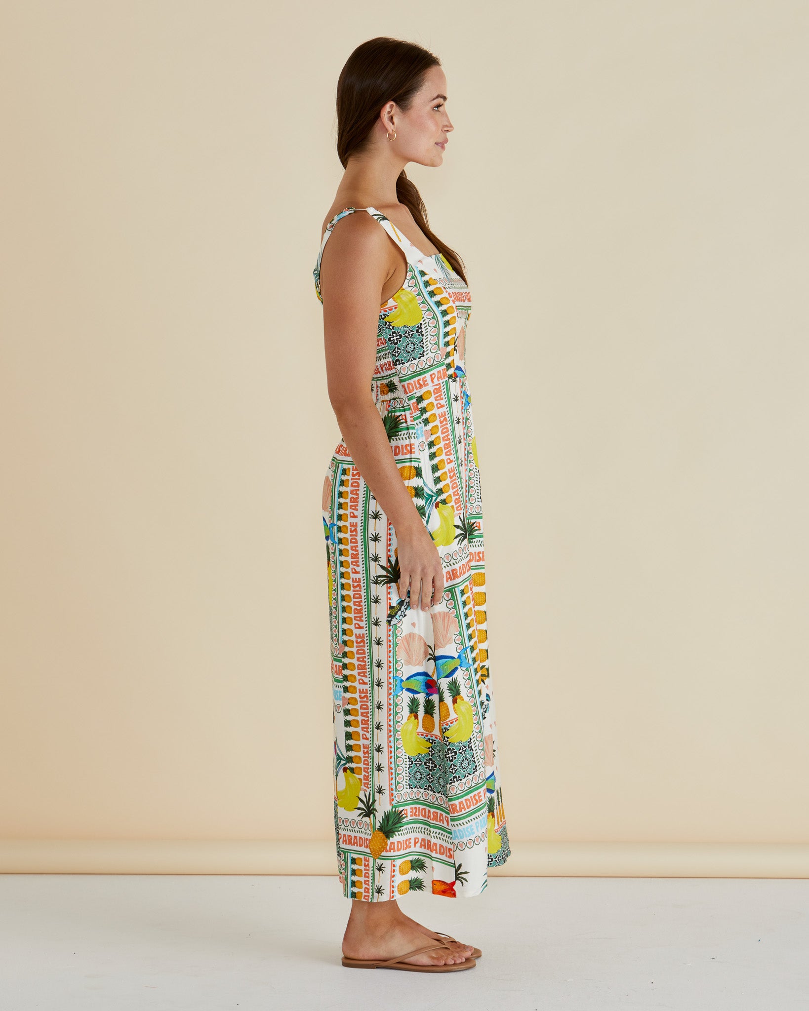 Tegan Midi Dress - Paradise Print