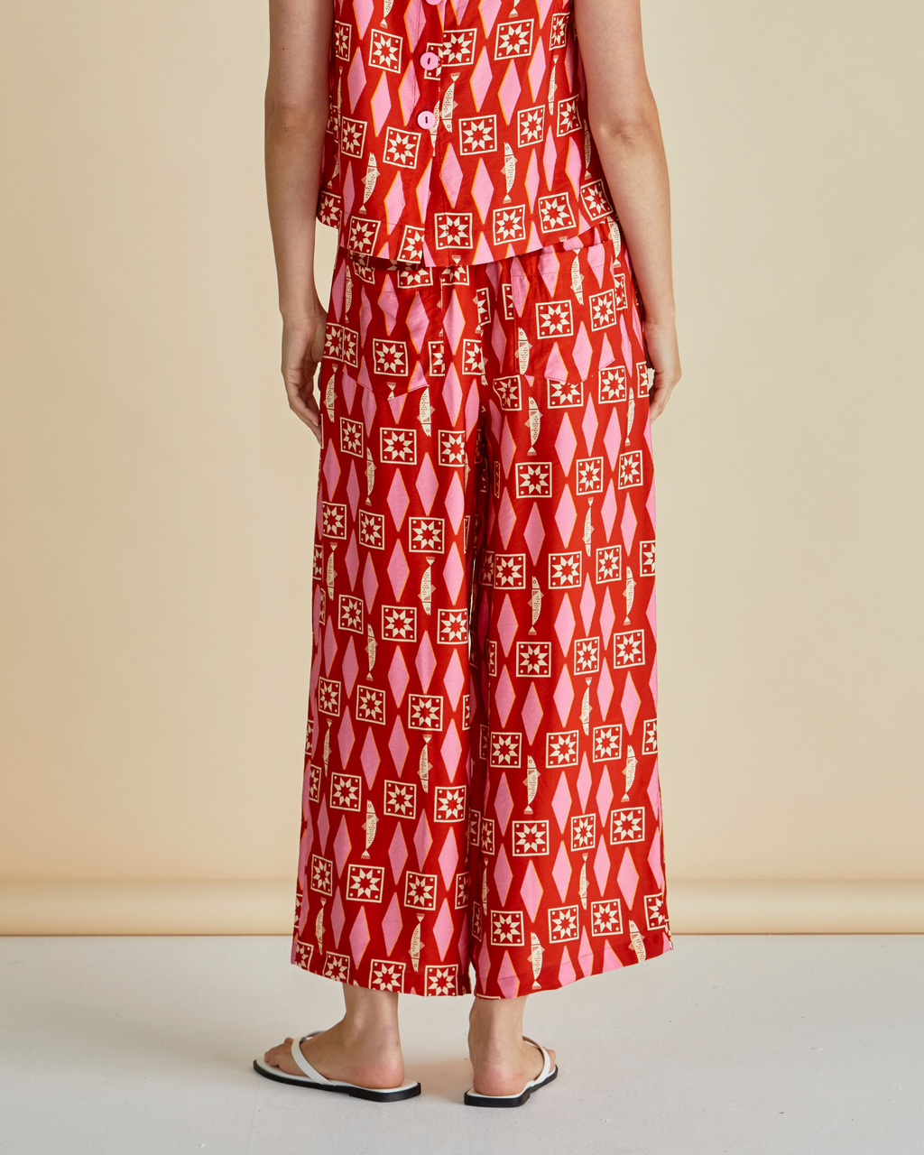 Copacabana Relax Pant - Sardina Geo Print