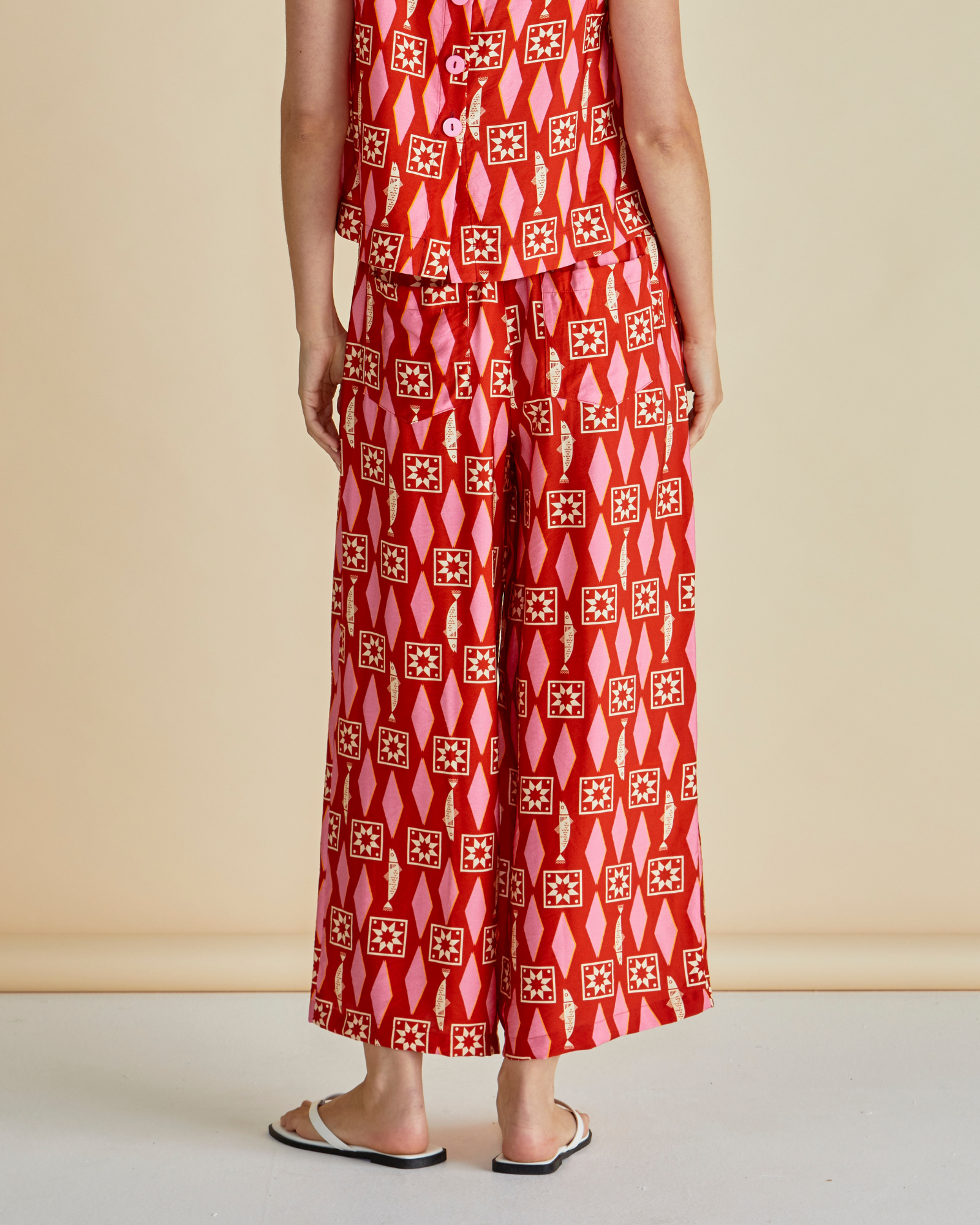 Copacabana Relax Pant - Sardina Geo Print