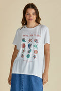 Ellia Crew Tee - Bom Dia Paria Print