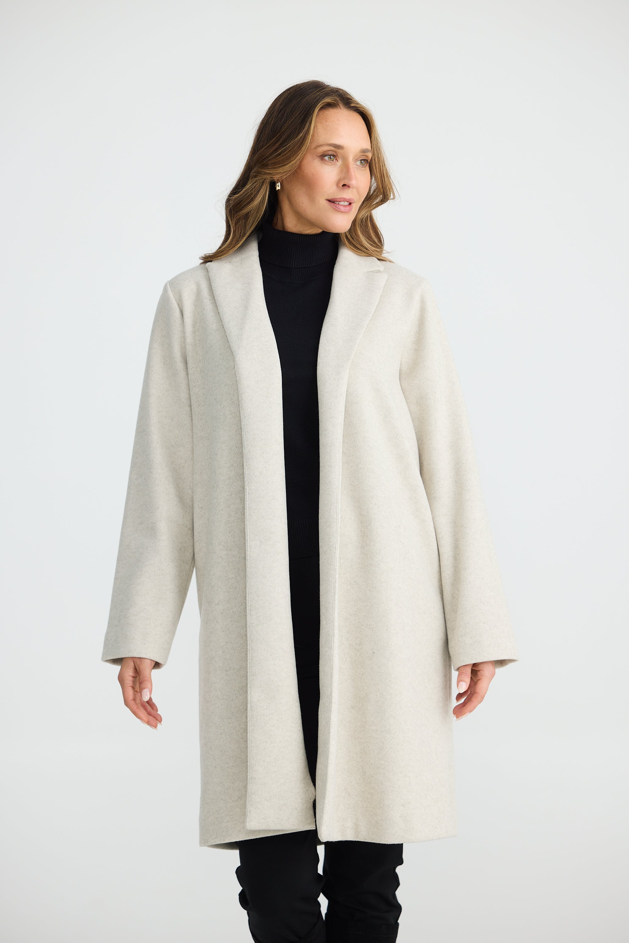Bella Coat - Oat Marle