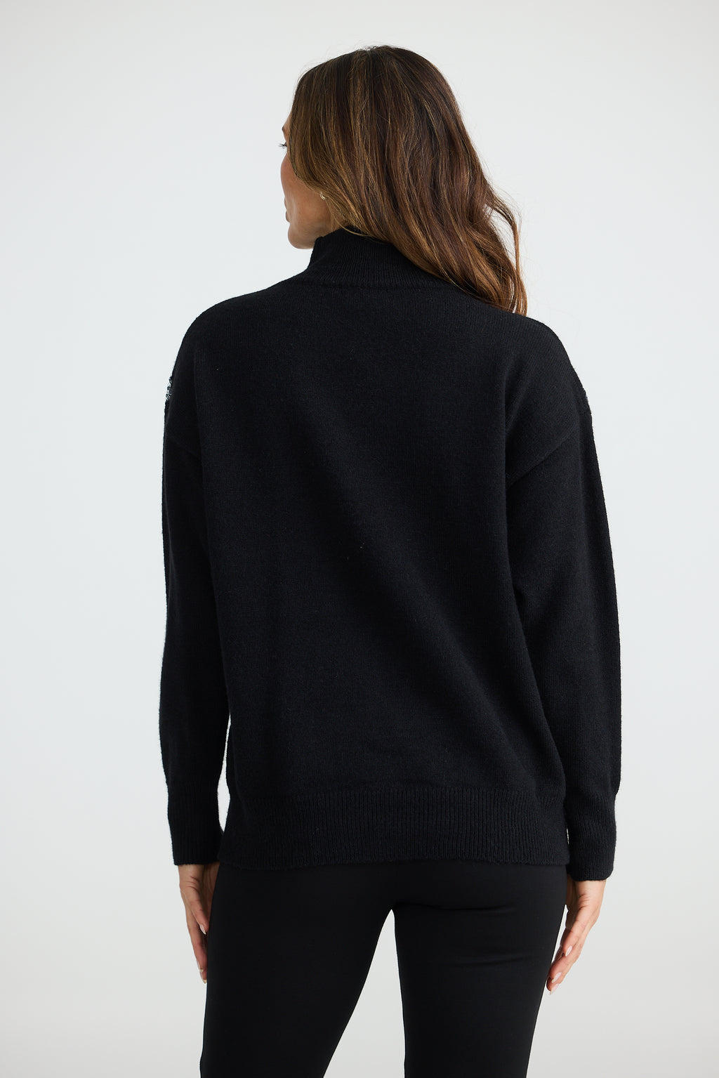 Racer Knit - Black with Silver