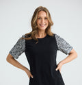 Ritz Tee - Black with Silver Sequin
