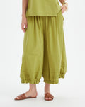 Ruffle Cuff Easy Pant - Spilt Pea