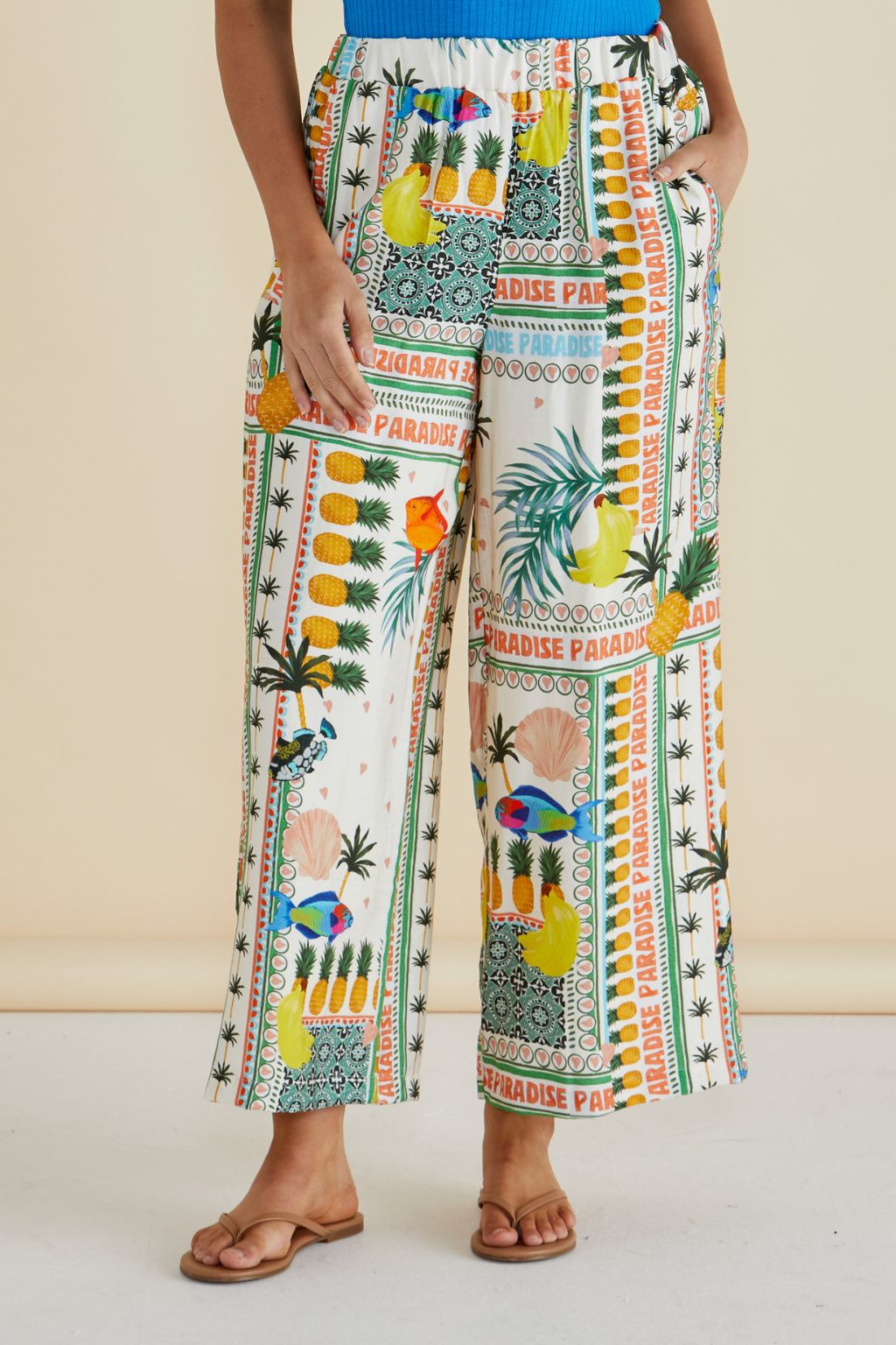 Sable Wide Leg Pant - Paradise Print