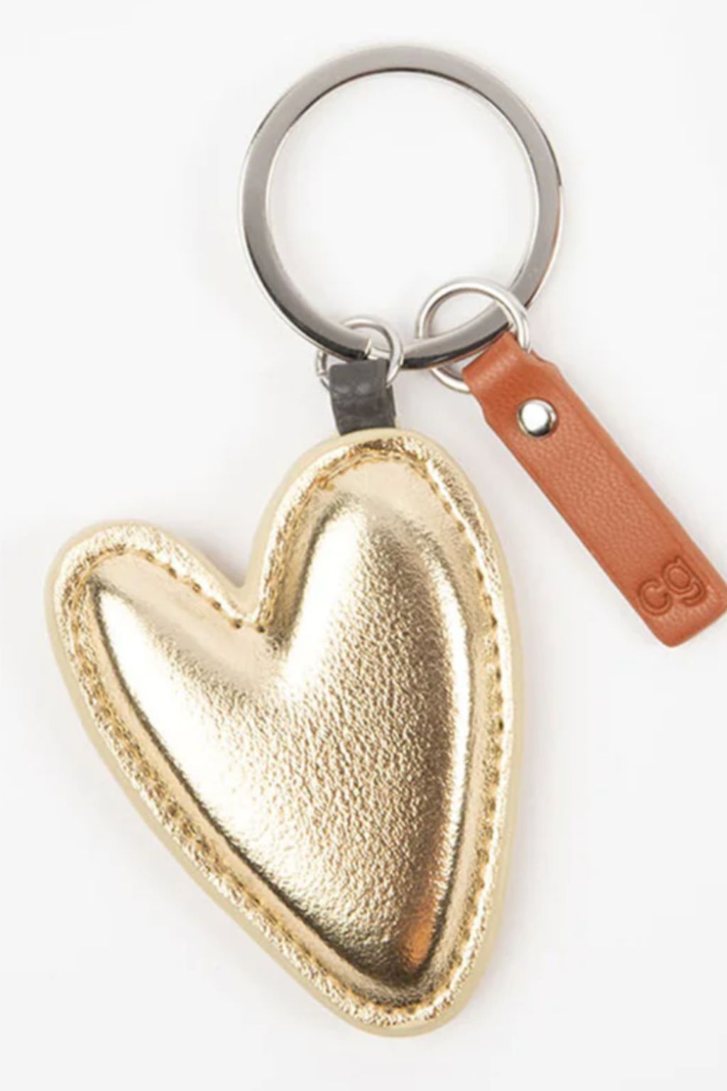 Gold heart keyring