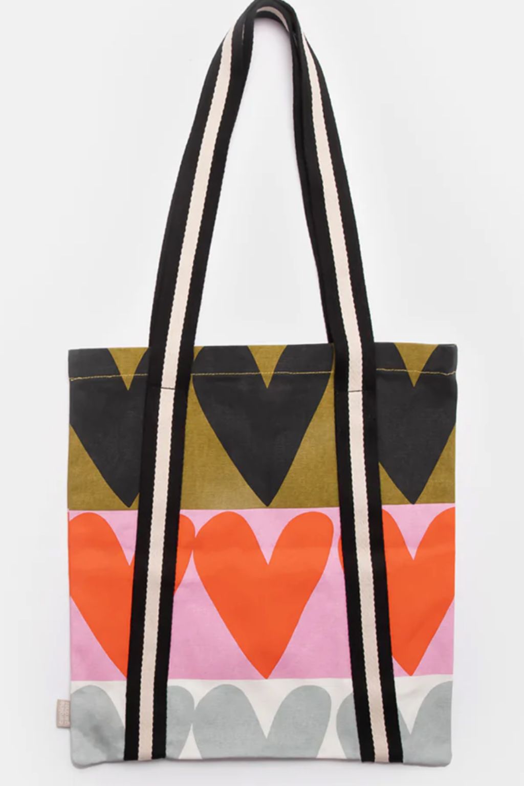 Colourblock Heart Tote Bag