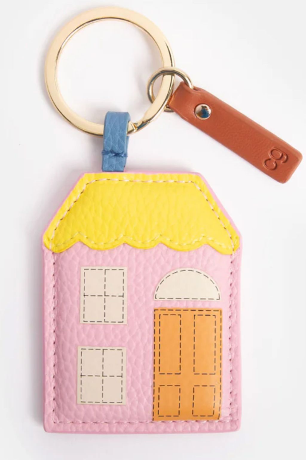 House Keyring Yellow/Pink
