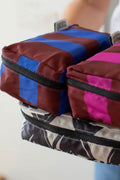 Charcoal linked hearts/stripes set of 3 mini packing cubes